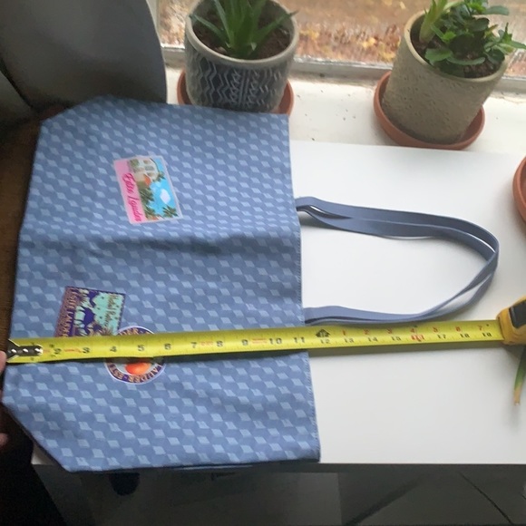 𝅺ESTEE Lauder Canvas Tote Blue with Landmark Photos - Picture 5 of 5